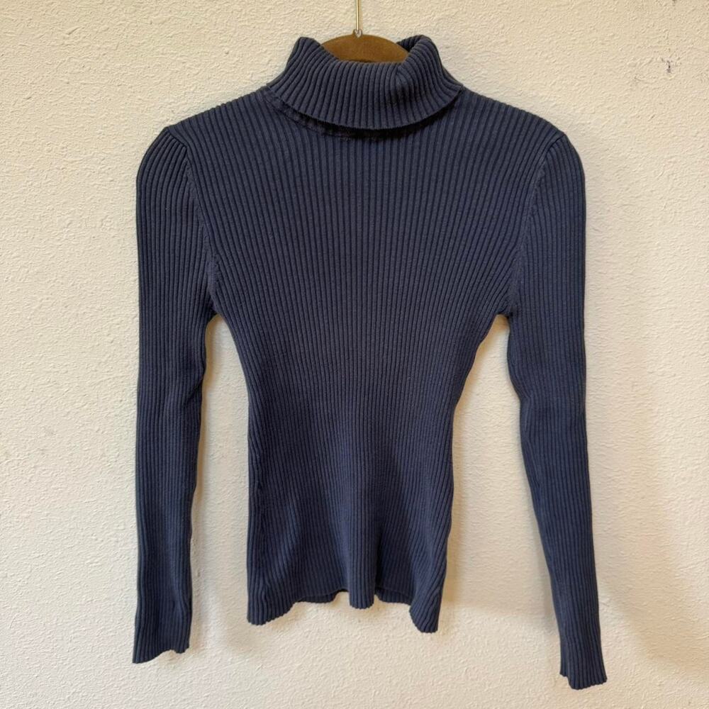 Vintage 90s grey ribbed fitted long sleeve - Picture 6 of 8